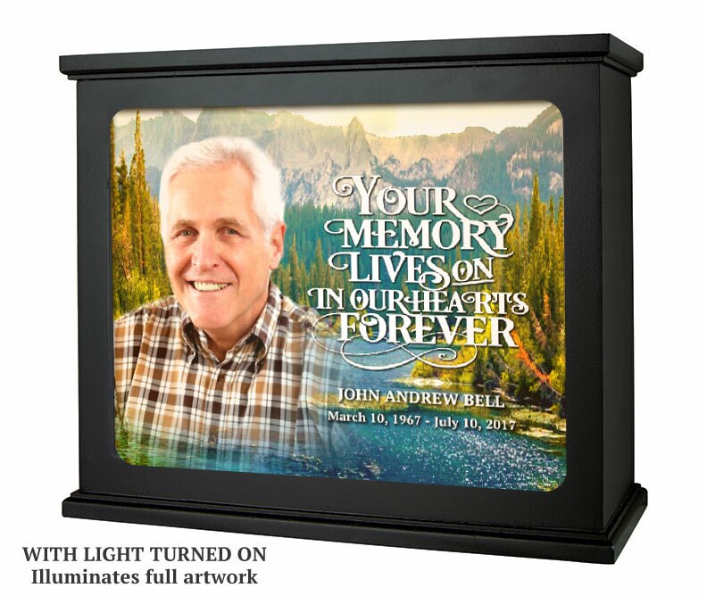 At The Lake Photo Light Box Memorial.
