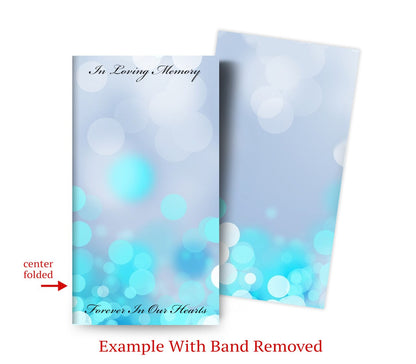 Funeral Program Dazzle With Laser Cut Flourish Band Design & Print (Pack of 25).