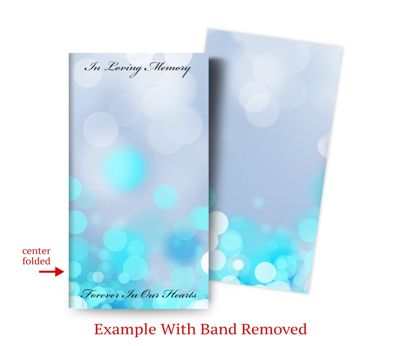 Funeral Program Dazzle With Laser Cut Flourish Band Design & Print (Pack of 25).