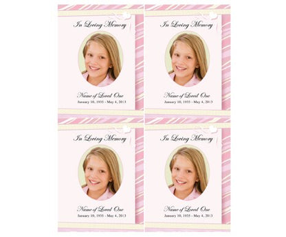 Carly Small Memorial Card Template.