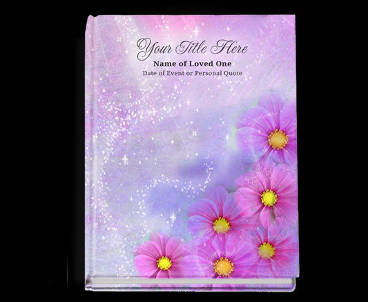 Sparkle Perfect Bind Memorial Funeral Guest Book.