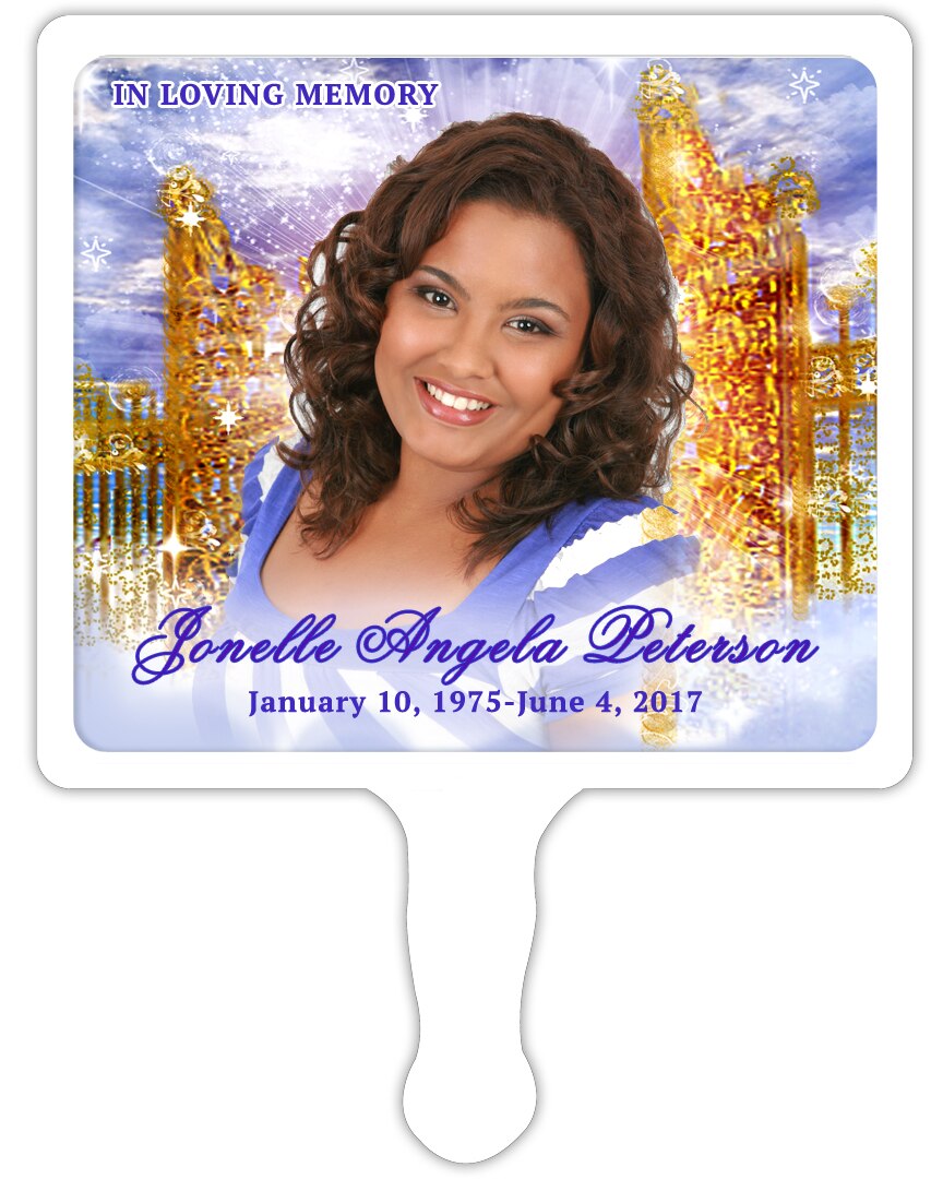 Pathway All-In-One Plastic Memorial Hand Fan (Pack of 10).