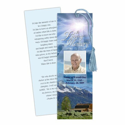 Outdoor Memorial Bookmark Template.