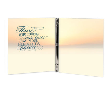 Vision 3-Ring Book Binder Funeral Guest Book.