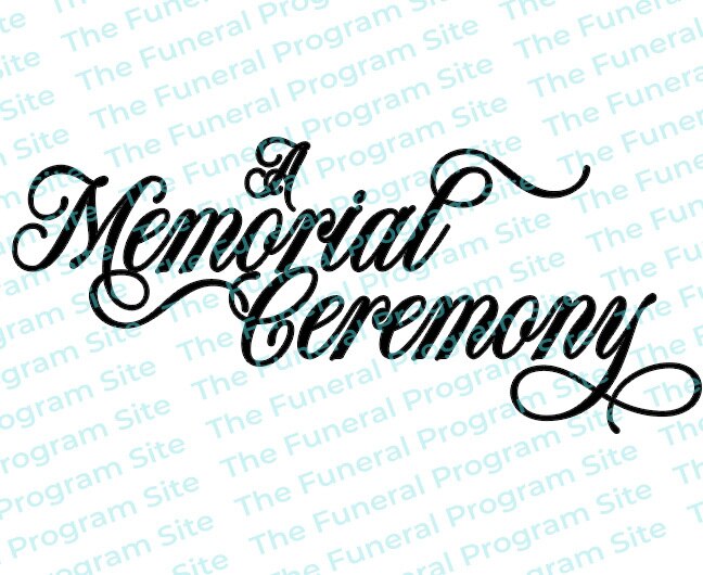 A Memorial Ceremony Funeral Program Title.
