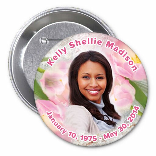 Pink Pearls Memorial Button Pin (Pack of 10).