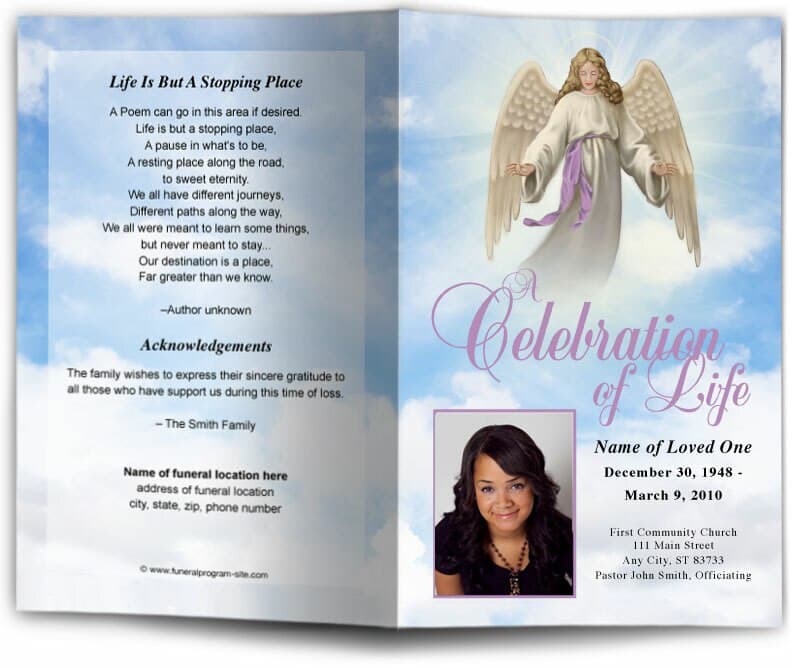 Holy Funeral Program Template.