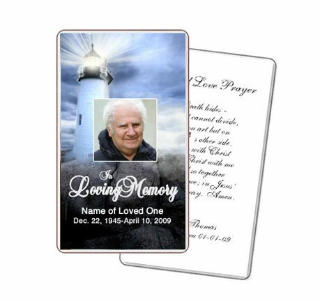Lighthouse Prayer Card Template.