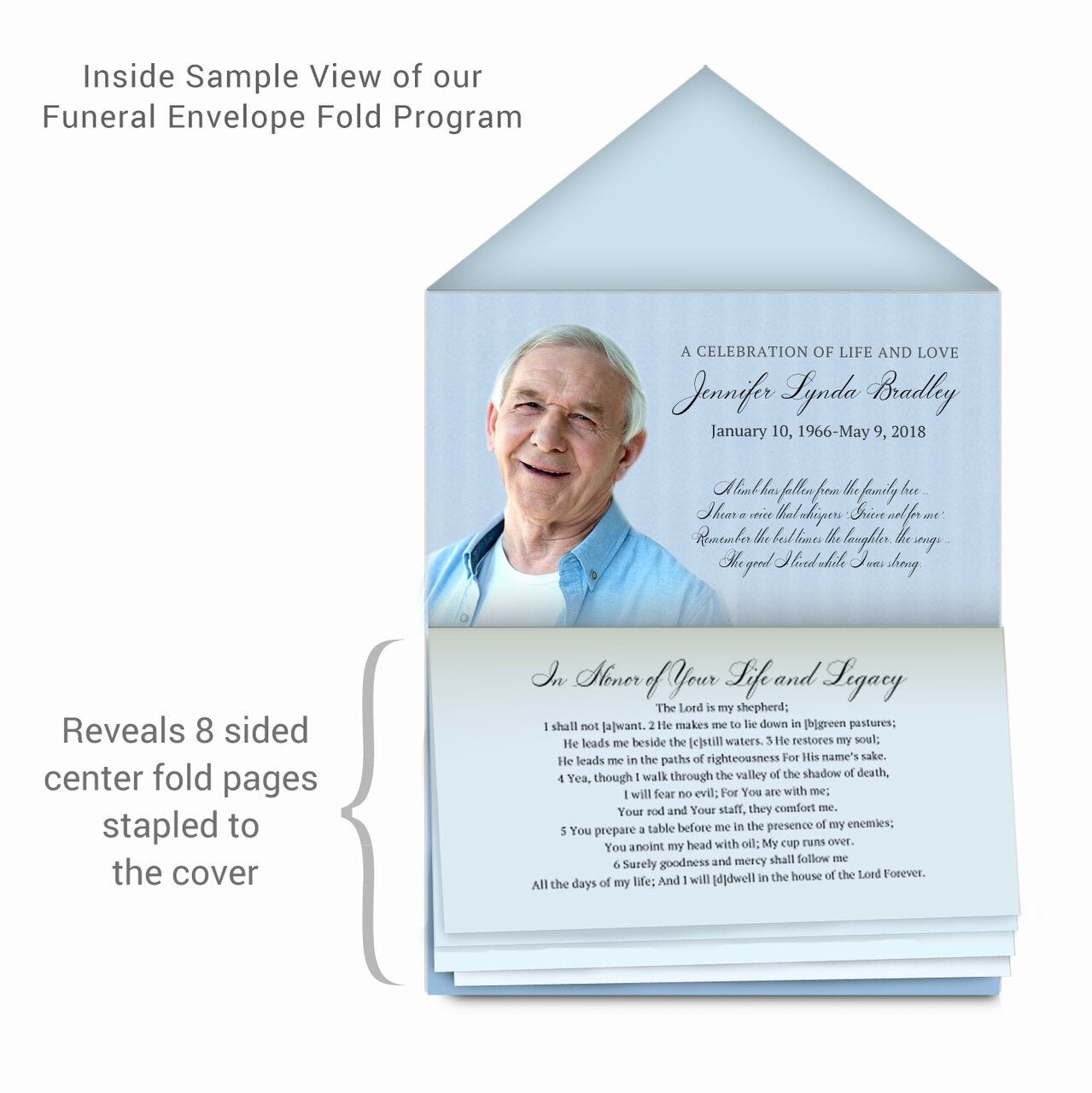 Stripes Envelope Fold Program Design & Print (Pack of 50).