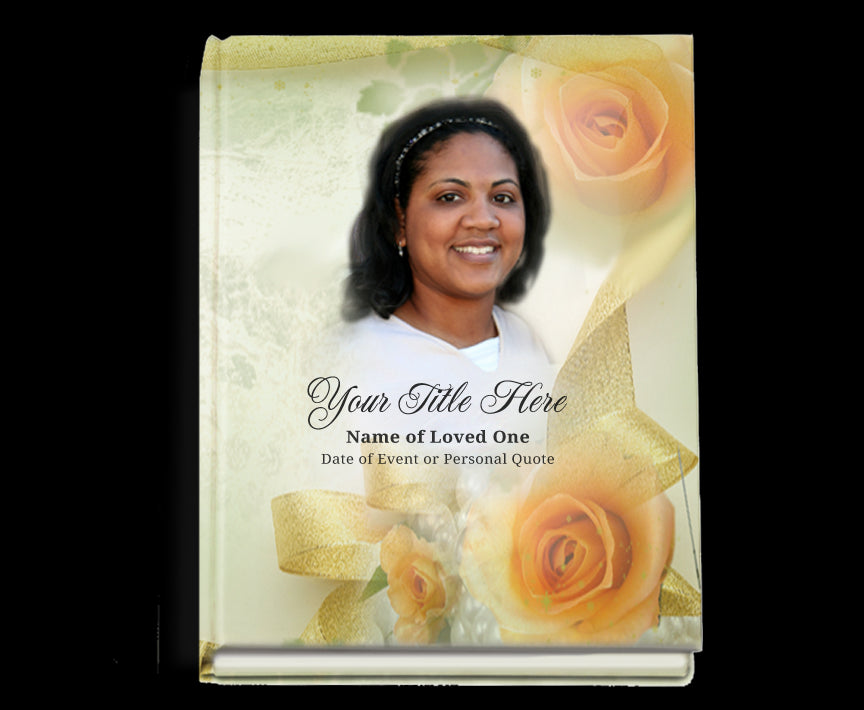 Rejoice Perfect Bind Memorial Funeral Guest Book.