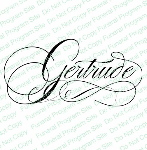 Gertrude Word Art Name Design.