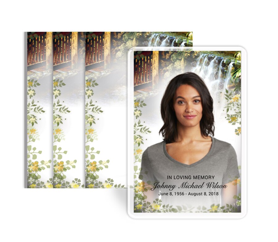 Serene Funeral Prayer Card Design & Print (Pack of 50).