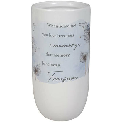 Memory Becomes Treasure Ceramic Memorial Vase.