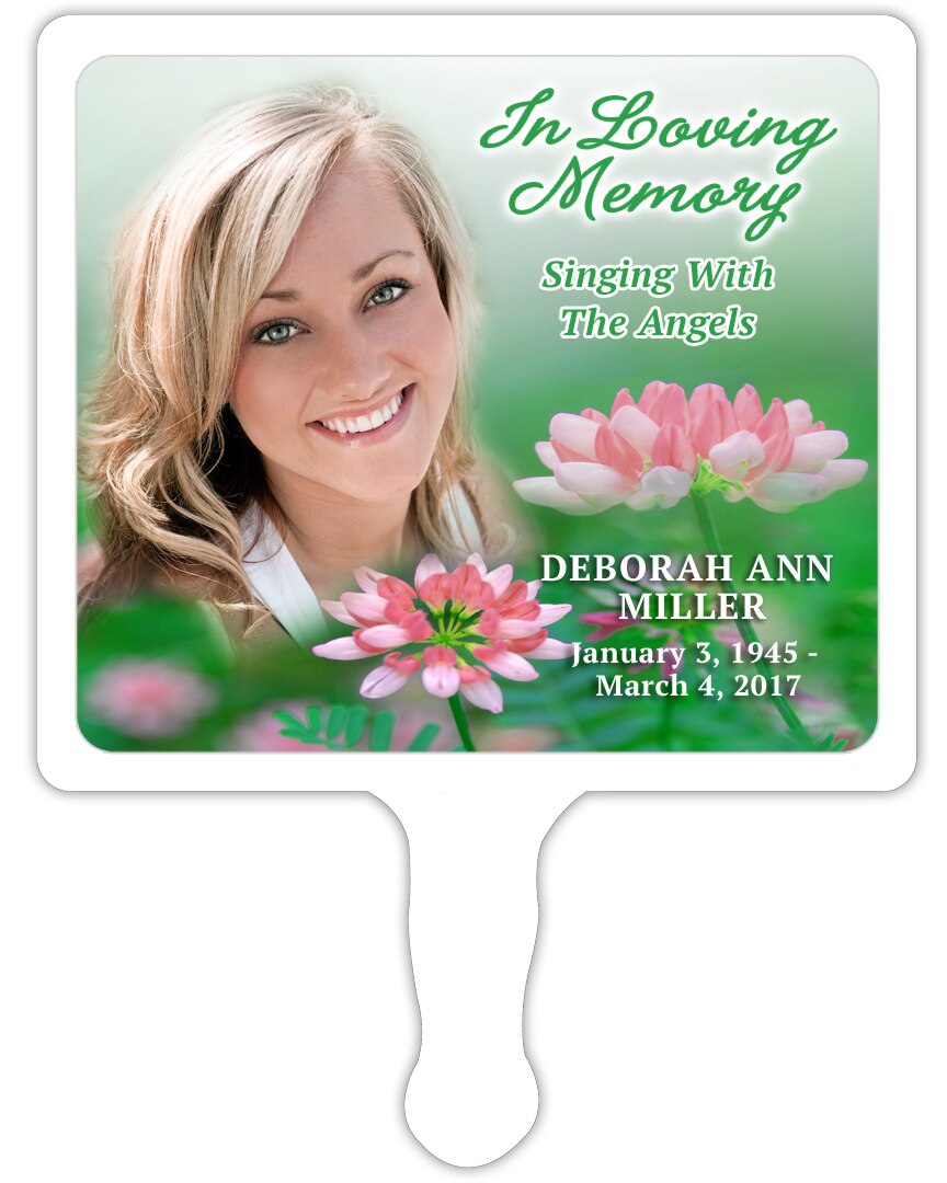 Ambrosia All-In-One Plastic Memorial Hand Fan (Pack of 10).