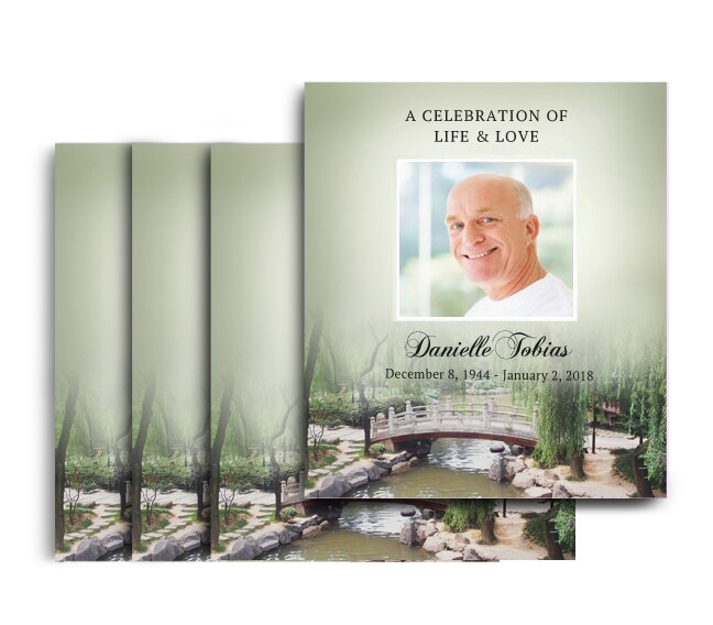 You Design No Fold Memorial Card Printing Service (Pack of 25).