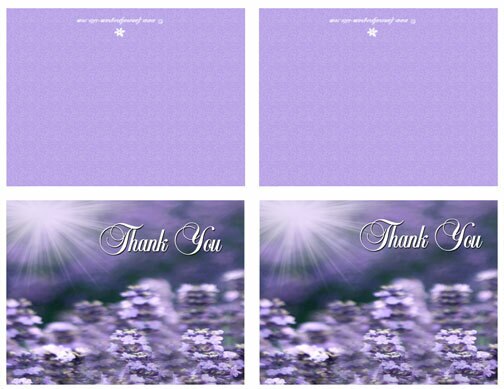 Lilac Thank You Card Template.
