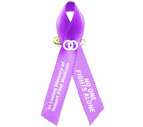 Testicular Cancer Ribbon (Orchid Purple) - Pack of 10.