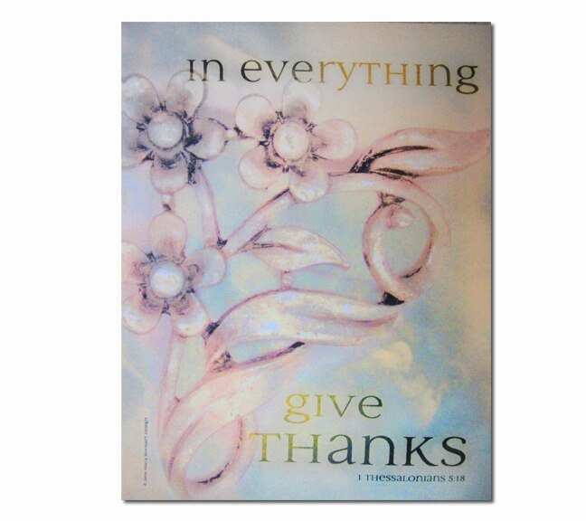 Give Thanks Inspirational Canvas Art.