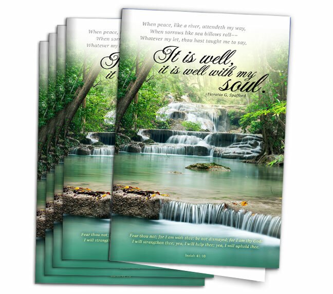 Well With Soul Funeral Program Paper (Pack of 25).