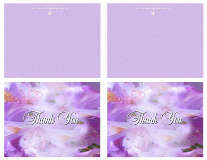 Lavender Thank You Card Template.