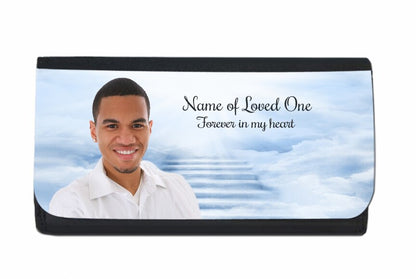 Beyond Personalized In Loving Memory Leatherette Wallet.