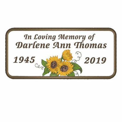 Personalized Embroidery Sunflower In Loving Memory Patch.