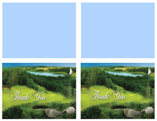 Golfer Thank You Card Template.