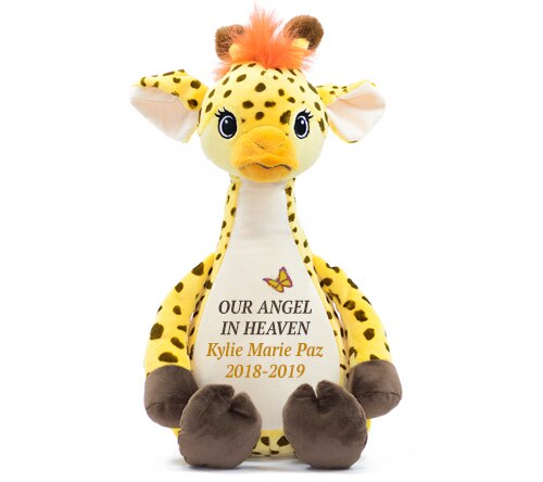 Sunny Giraffe Memorial Stuffed Animal-Urn.