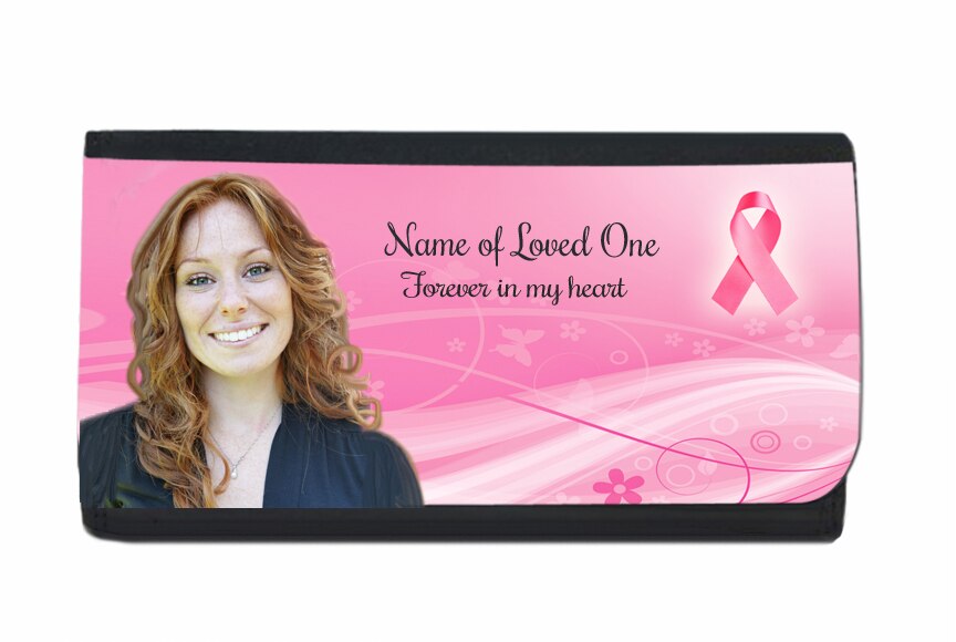 Awareness Personalized In Loving Memory Leatherette Wallet.