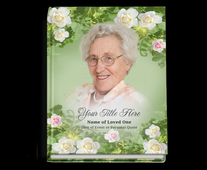 Garden Perfect Bind Memorial Funeral Guest Book.