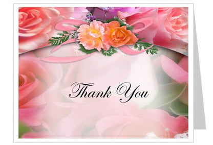 Rosy Thank You Card Template.