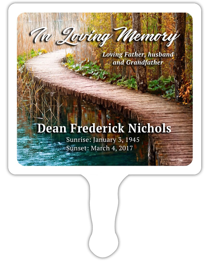 Passage All-In-One Plastic Memorial Hand Fan (Pack of 10).