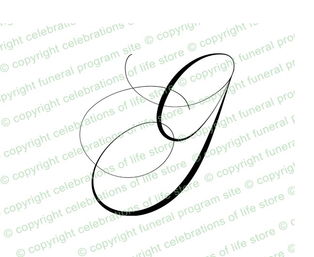Script Monogram Letter G.