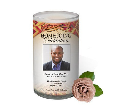 Impala Personalized Glass Memorial Candle - The Funeral Program Site