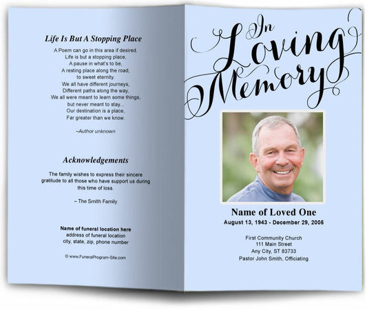 In Loving Memory Funeral Program Template - The Funeral Program Site