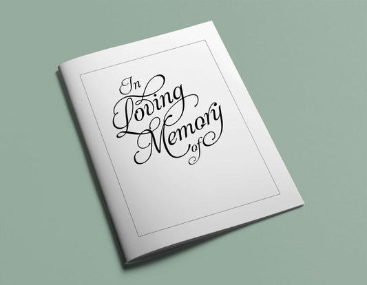 In Loving Memory Of Funeral Program Title - The Funeral Program Site