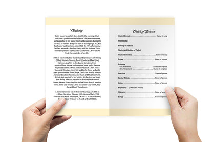 Oval Funeral Program Template (Easy Online Editor)