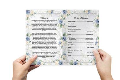 Rosarita Funeral Program Template (Easy Online Editor)