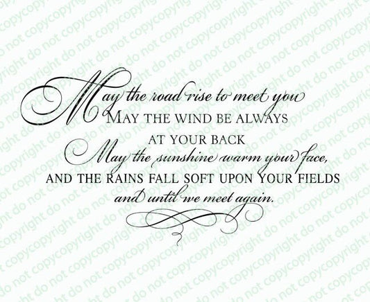 Irish Blessing Funeral Quote Word Art - The Funeral Program Site