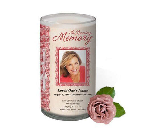 Jasper Personalized Glass Memorial Candle - The Funeral Program Site