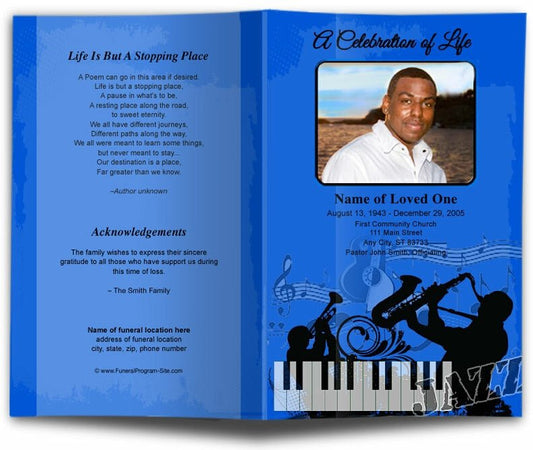 Jazz Funeral Program Template - The Funeral Program Site