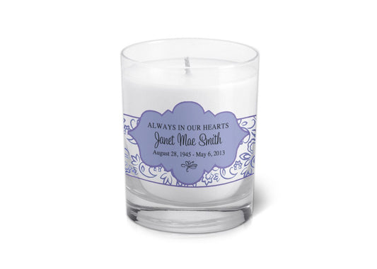 Jennifer Personalized Memorial Votive Candle - The Funeral Program Site