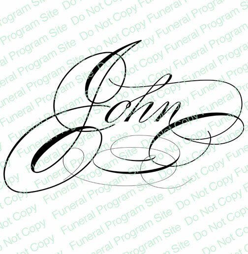 John Word Art Name Design - The Funeral Program Site