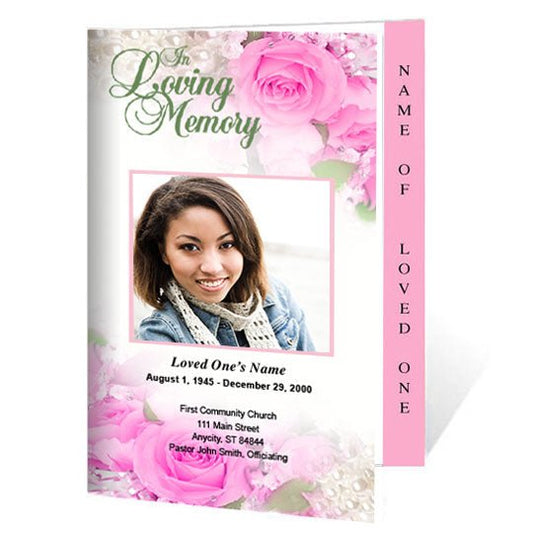 Joyful 4 - Sided Graduated Funeral Program Template - The Funeral Program Site