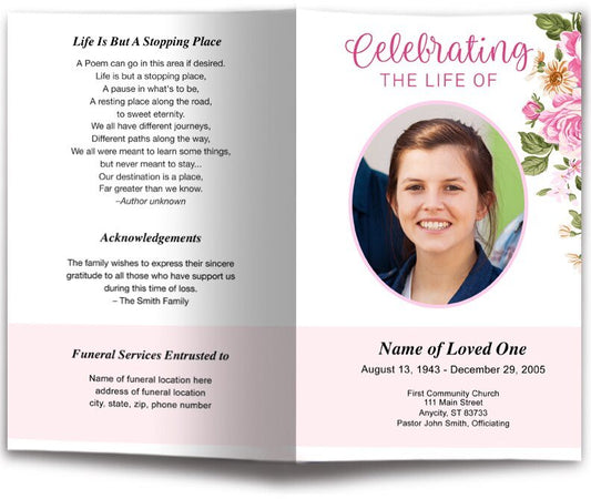 July Funeral Program Template - The Funeral Program Site