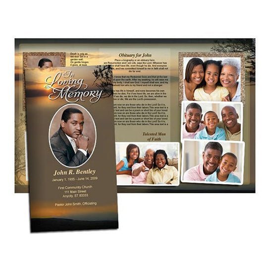 Kenya TriFold Funeral Brochure Template - The Funeral Program Site