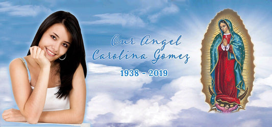 Lady of Guadalupe Casket Head Panel Insert - The Funeral Program Site