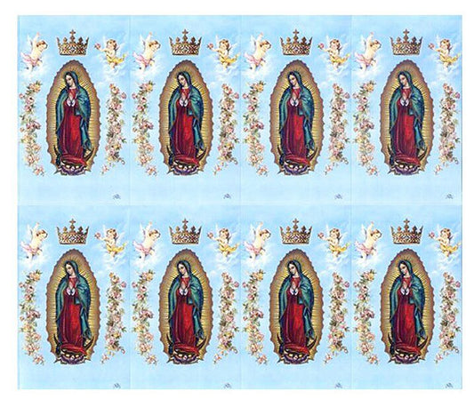 Lady of Guadalupe Catholic Mass Funeral Prayer Card Paper (Pack of 24) - The Funeral Program Site