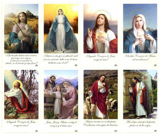 Latina Catholic Spanish Mass Funeral Prayer Card Paper (Pack of 24) - The Funeral Program Site