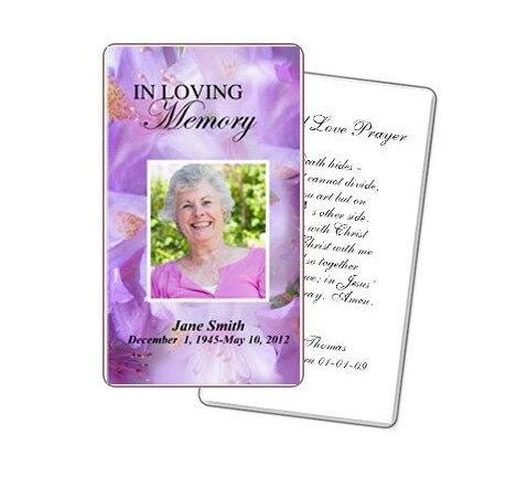 Lavender Prayer Card Template - The Funeral Program Site